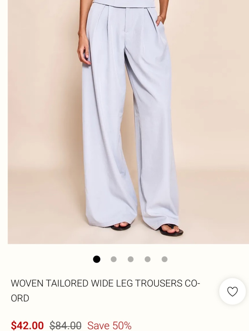 PrettyLittleThing Light Gray Wide-Leg Tailored Trousers